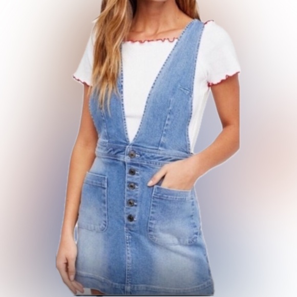 Free People Pants - NWT Free People Denim Jumpsuit Dress Size 4